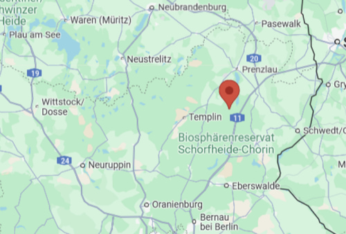 Lageplan des Coaching-Angebots von Dr. Ulf Heimbach in der Uckermark.